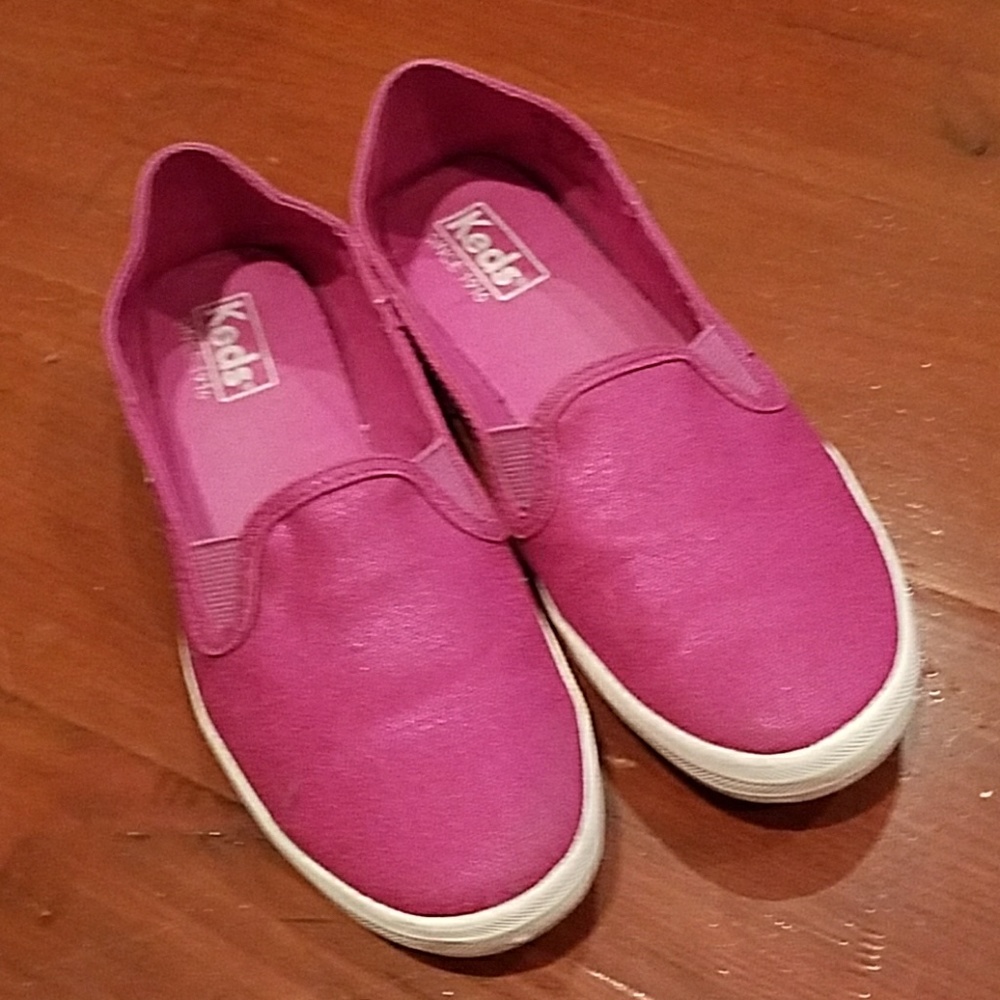Metallic  Pink Fuschia Keds Slip on  Sneakers